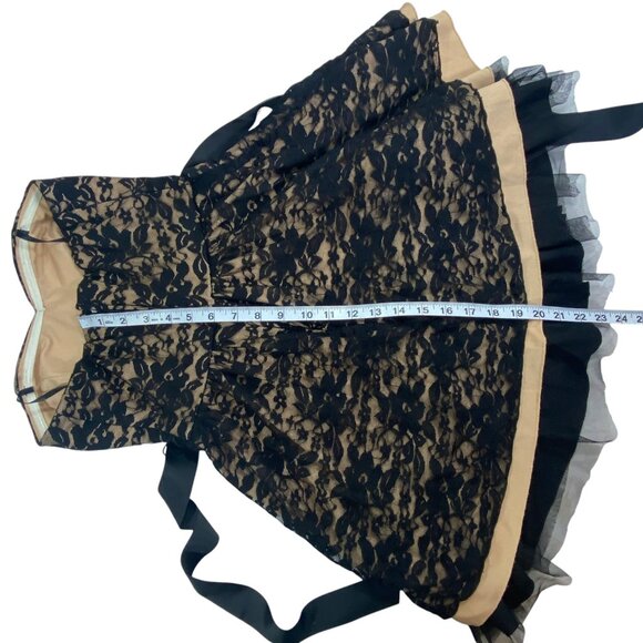 Vtg Y2K BWear Lace Tulle Mini Dress | 1 | Black | Whimsigoth Fairy Valley Girl - Picture 11 of 12